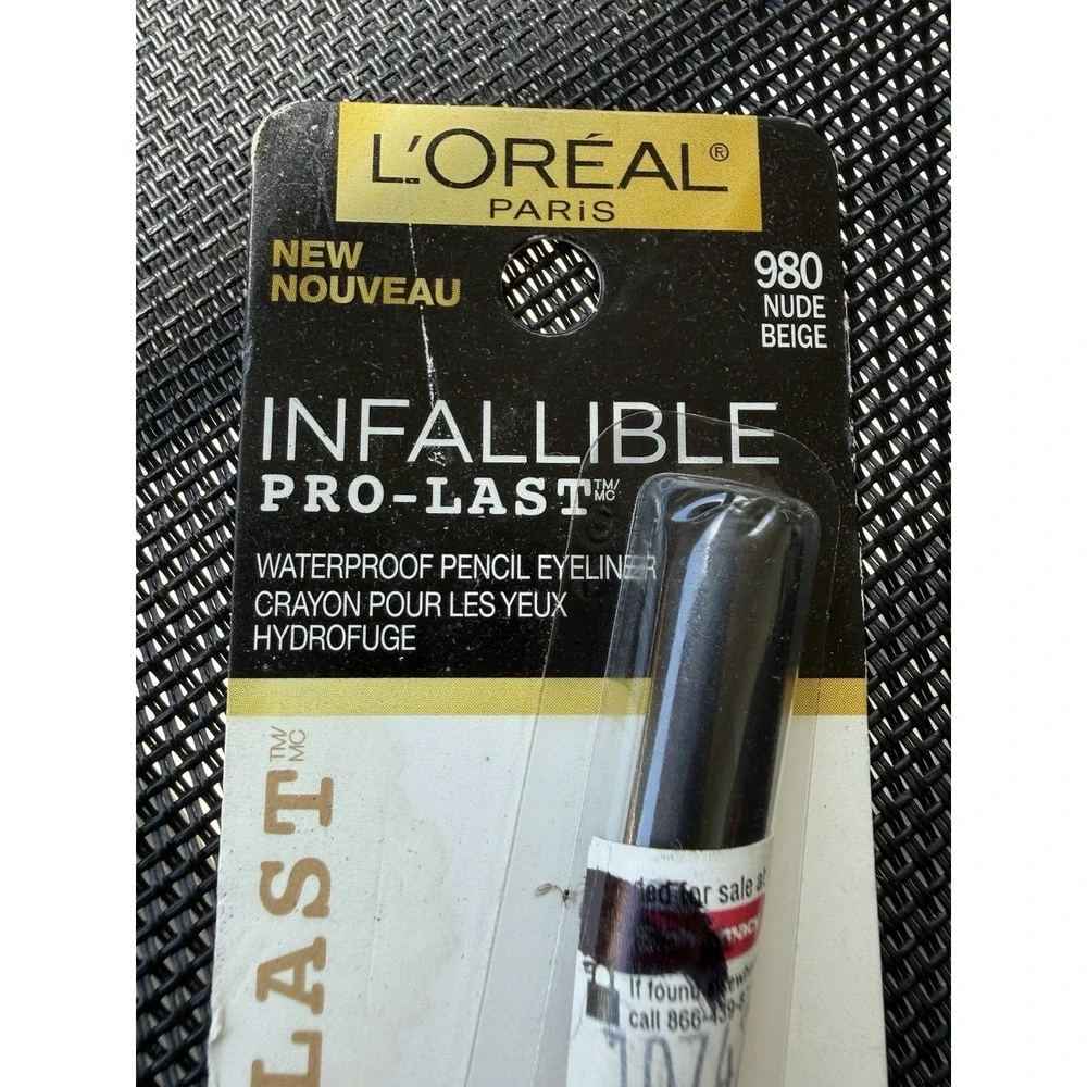 L'oreal Infallible Pro Last Waterproof Eyeliner Pencil 980 Nude Beige NEW